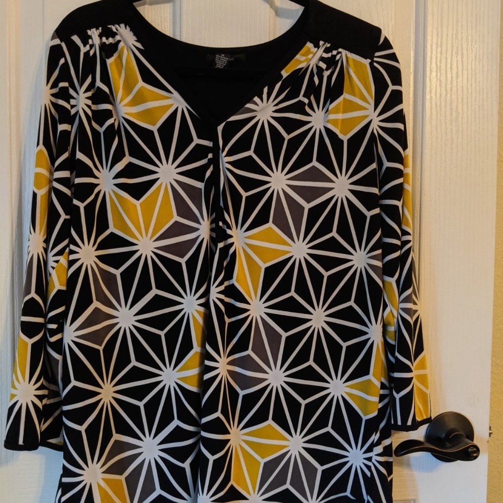 Alfani Geometric Blouse